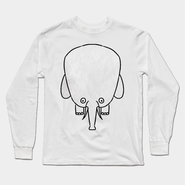 Big head elephant Long Sleeve T-Shirt by Oranges